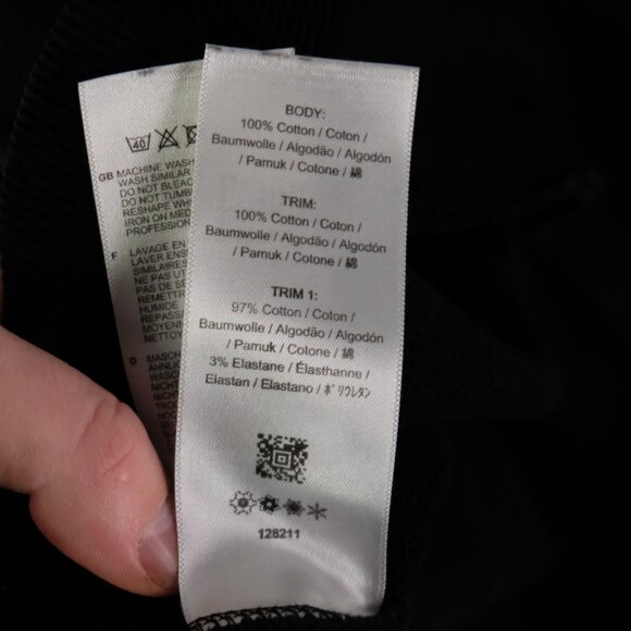 Raf Simons X Fred Perry Sweatshirt Womens  Small Black Sweater Crew Pocket Logo - Picture 9 of 10